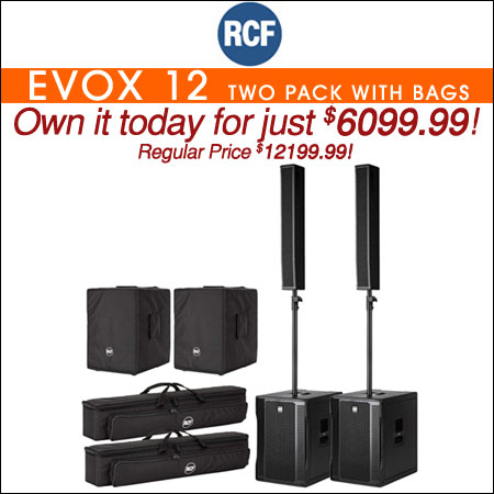 RCF Evox 12 Two Pack with Bags 