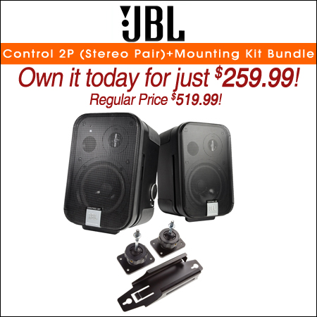 
JBL Control 2P (Stereo Pair)+Mounting Kit Bundle