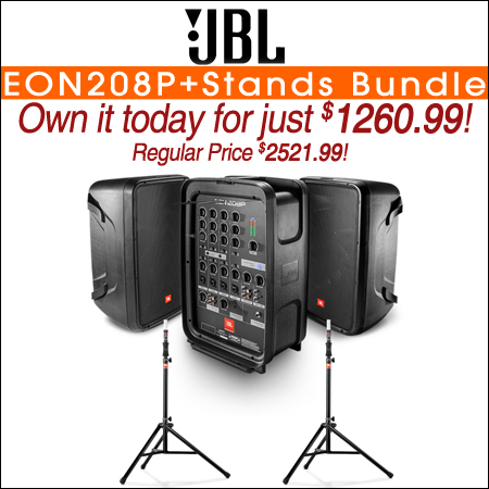 JBL EON208P+Stands Bundle