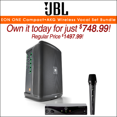 JBL EON ONE Compact+AKG Perception Wireless Vocal Set Bundle