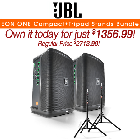 JBL EON ONE Compact+Tripod Stands Bundle