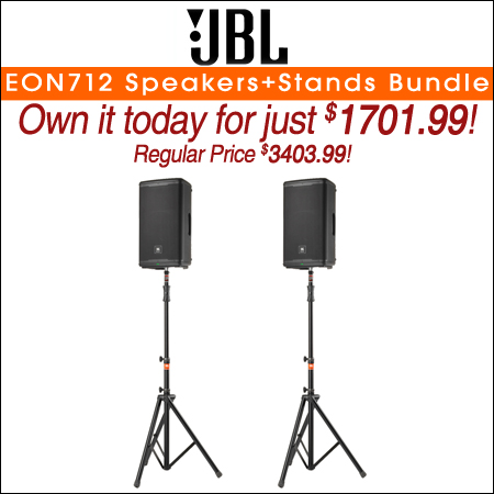 JBL EON712 Speakers+Stands Bundle