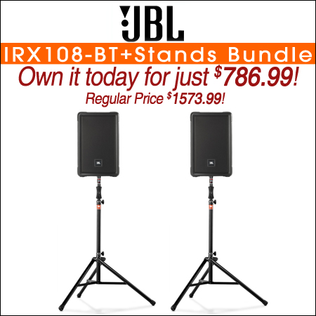 JBL IRX108-BT+Stands Bundle