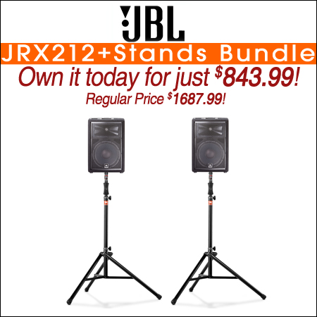 JBL JRX212+Stands Bundle