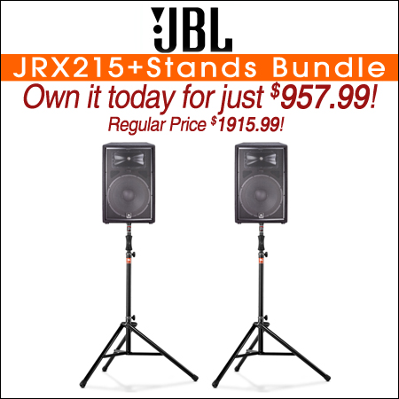 JBL JRX215+Stands Bundle