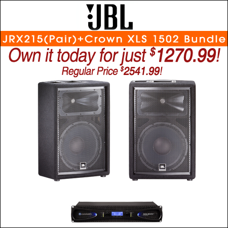 JBL JRX215(Pair)+Crown XLS 1502 Bundle