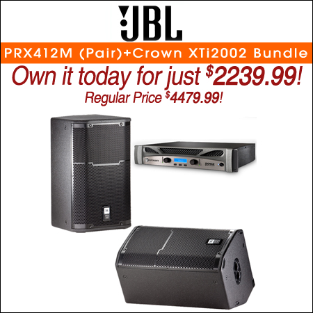 JBL PRX412M(Pair)+Crown XTi2002 Bundle