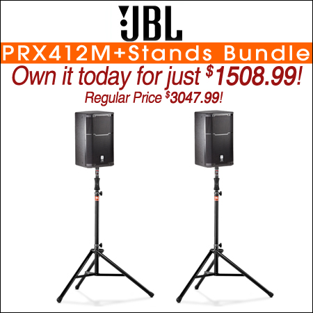 JBL PRX412M+Stands Bundle