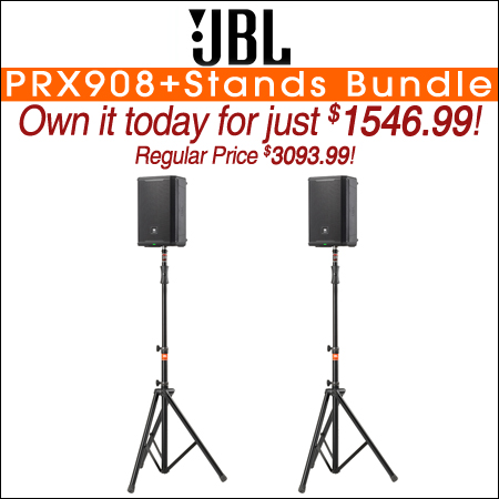 JBL PRX908+Stands Bundle