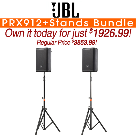 JBL PRX912+Stands Bundle