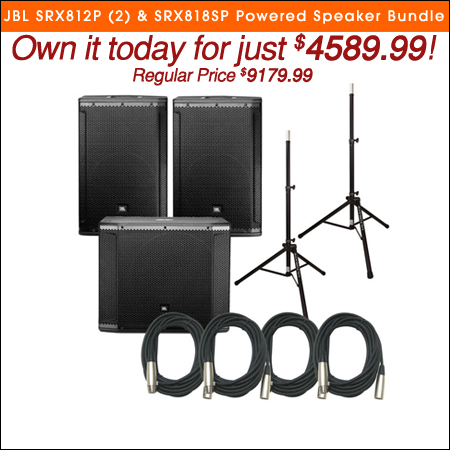  JBL SRX812P (2) & SRX818SP Powered Speaker Bundle