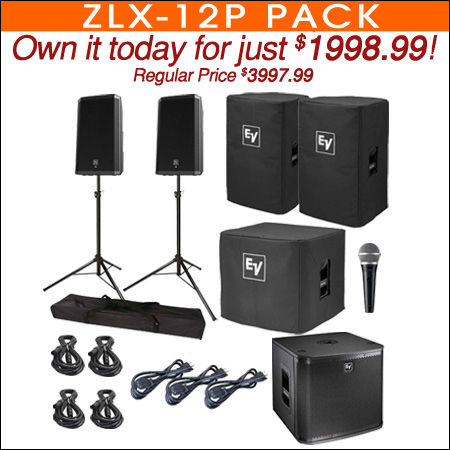 Electro-Voice ZLX-12P 12" Powered Speaker & Subwoofer Package 