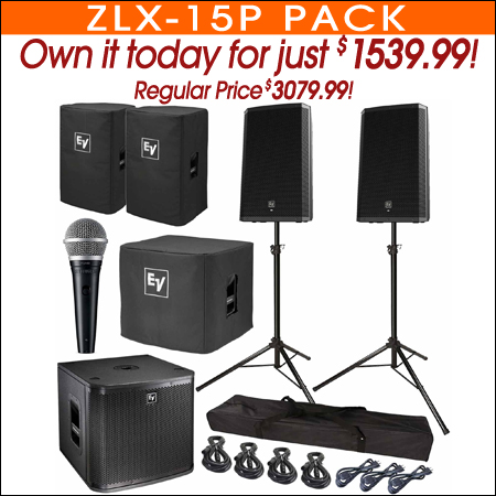 Electro-Voice ZLX15P 15" Powered Speaker & ELX200-12SP Subwoofer Package 
