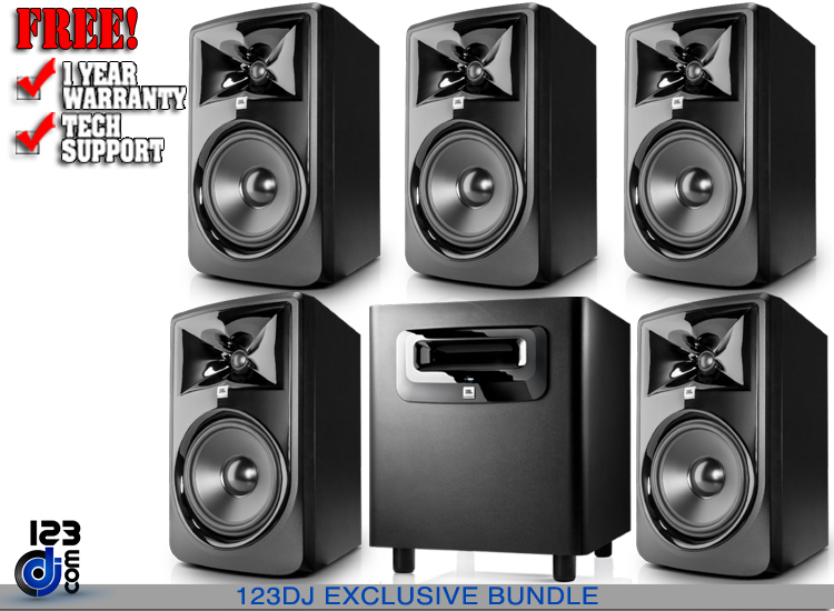 JBL 308P MkII 8 inch Powered 5.1 Monitor System with Subwoofer