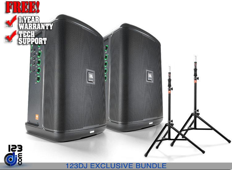 JBL EON ONE Compact+Tripod Stands Bundle