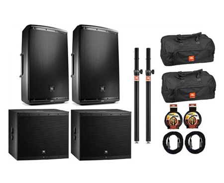 JBL EON615/EON618 Powered Full Range/Subwoofer Pair Package