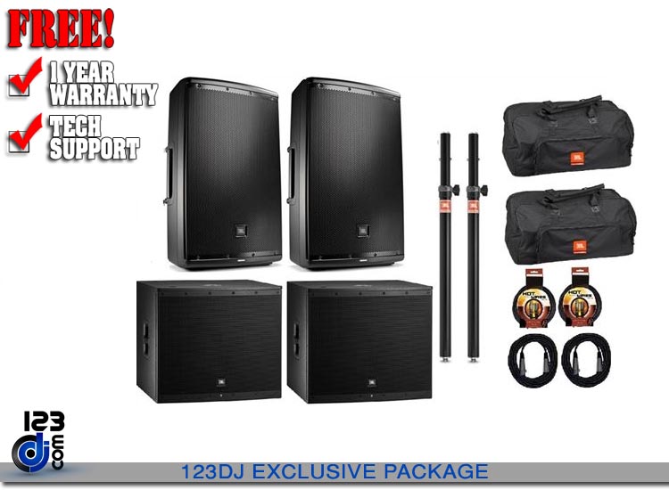 JBL EON615/EON618 Powered Full Range/Subwoofer Pair Package