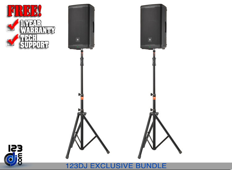 JBL EON712 Speakers+Stands Bundle