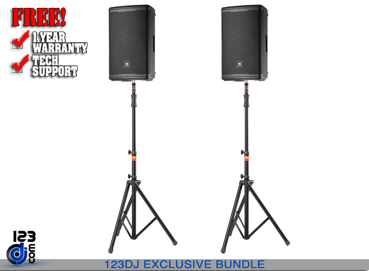 JBL EON715 Speakers+Stands Bundle