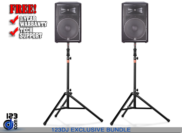 JBL JRX215+Stands Bundle