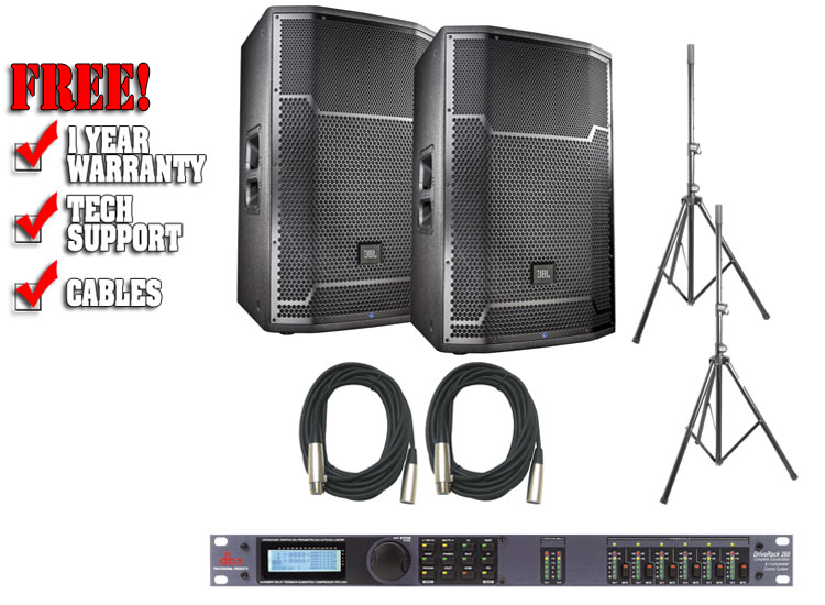 JBL PRX715 Speakers & dbx DriveRack 260 Bundle