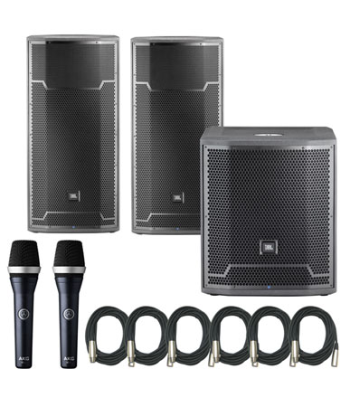 JBL SRX812P (2) & SRX818SP Powered Speaker Bundle