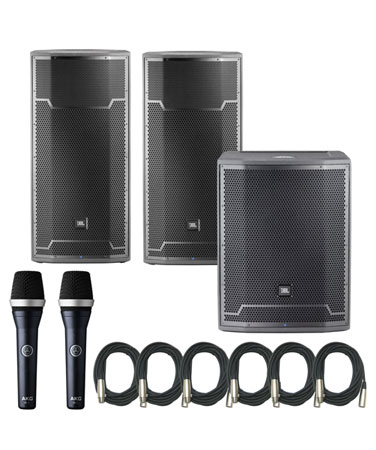 JBL SRX812P (2) & SRX818SP Powered Speaker Bundle