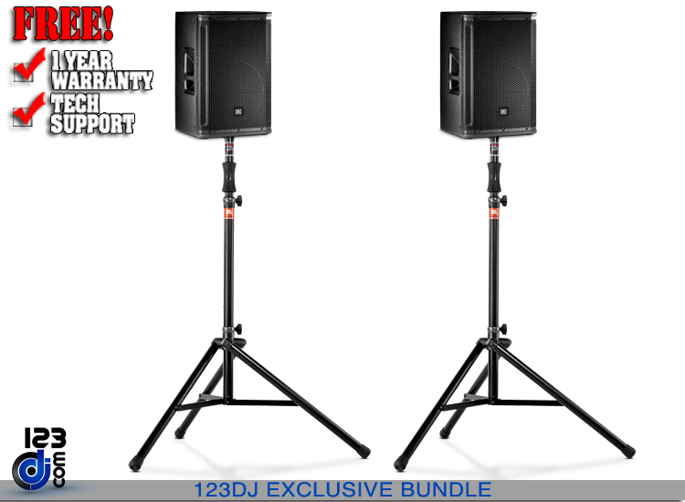 JBL SRX812+Stands Bundle