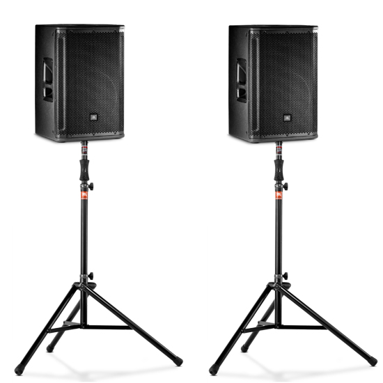 JBL SRX812P+Stands Bundle