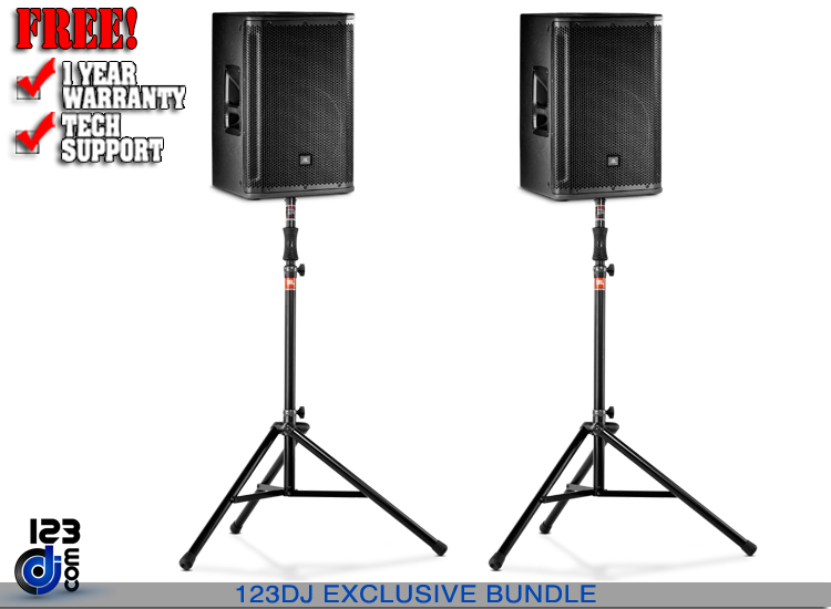 JBL SRX812P+Stands Bundle