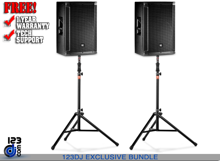 JBL SRX815P+Stands Bundle