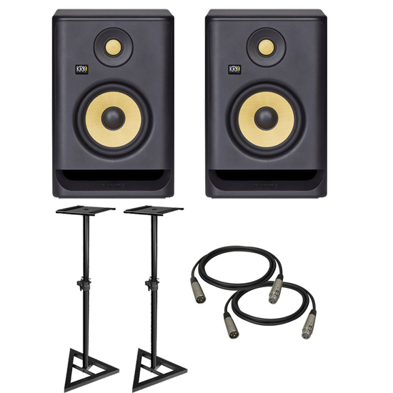 KRK Generation 4 Rokit RP5 G4 5 Powered Near-Field Studio Monitor Speakers  Package