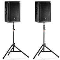 JBL SRX815P 15-inch Two-Way 2000W Powered PA Speaker+Stands Bundle 