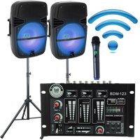 Rechargeable Bluetooth Wireless DJ System