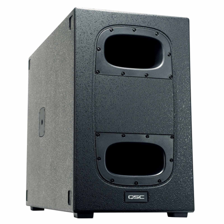 QSC KS212C Powered Dual 12-inch Cardioid Subwoofer with Cover and Pole Package