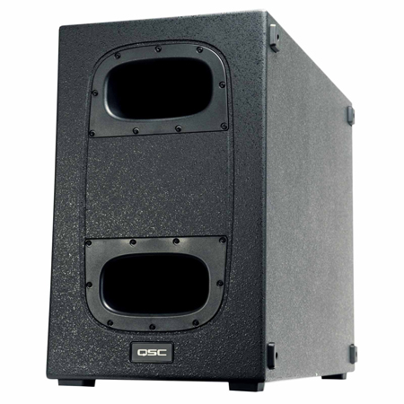 QSC KS212C Powered Dual 12-inch Cardioid Subwoofer with Cover and Pole Package