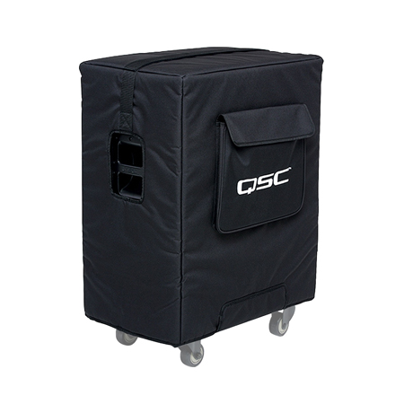 QSC KS212C Powered Dual 12-inch Cardioid Subwoofer with Cover and Pole Package