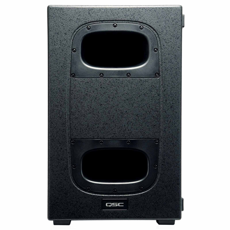 QSC KS212C Powered Dual 12-inch Cardioid Subwoofers with Covers and Poles Duo Package