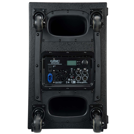 QSC KS212C Powered Dual 12-inch Cardioid Subwoofers with Covers and Poles Duo Package