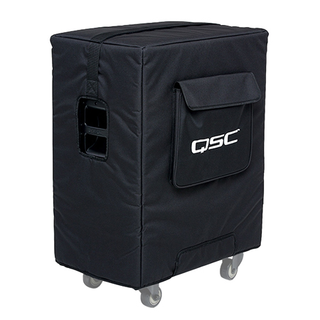 QSC KS212C Powered Dual 12-inch Cardioid Subwoofers with Covers and Poles Duo Package