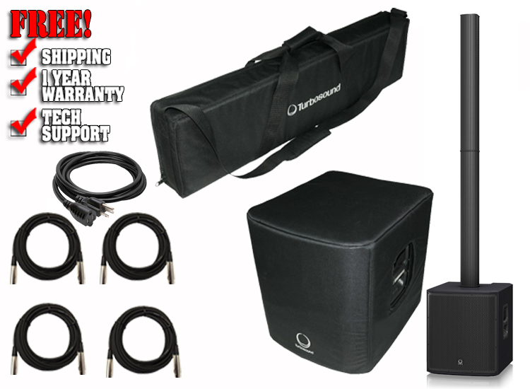 Turbosound iNSPIRE iP2000V2 Powered Column Speaker System STAGE KIT