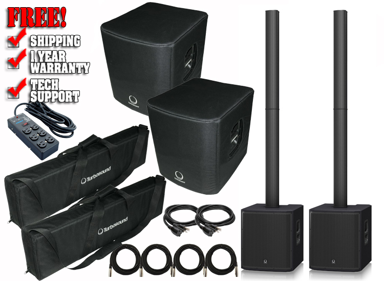 Turbosound iNSPIRE iP2000V2 Powered Column Speaker System STAGE RIG
