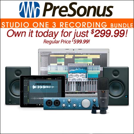 PreSonus Studio One 3 Recording Bundle 