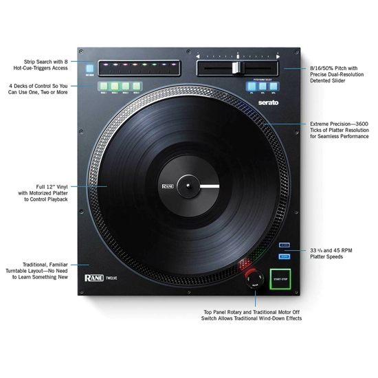 (2) Rane Twelve DJ Turntable Controllers