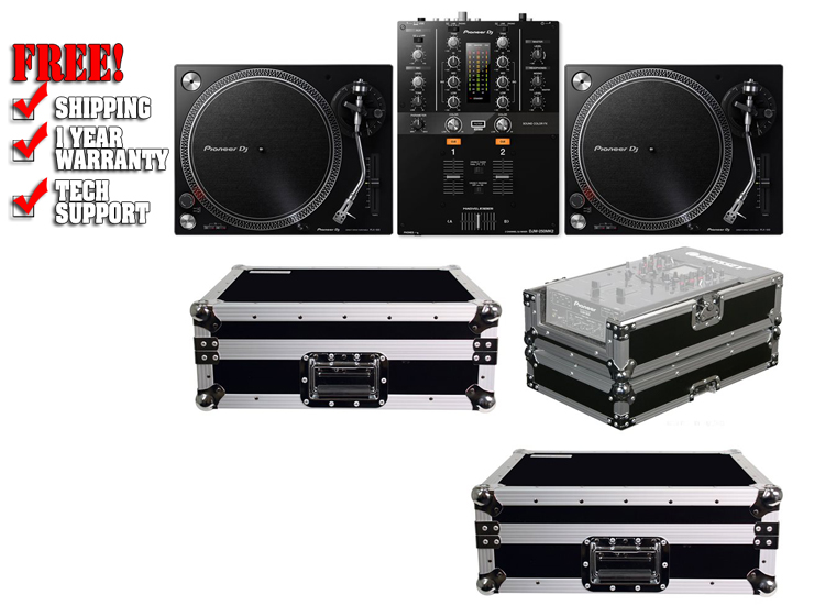 Pioneer PLX1000 Turntables w/ DJM-S9 Mixer & DDJ-SP1 Serato DJ Sub 