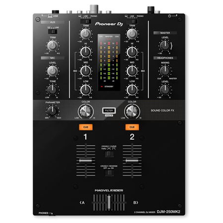 Pioneer Pioneer DJM-250MK2 DJ Mixer & (2) PLX-500K Turntables