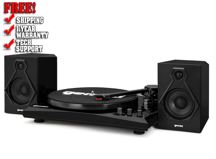 Gemini TT-900 Stereo Turntable System Black/Black