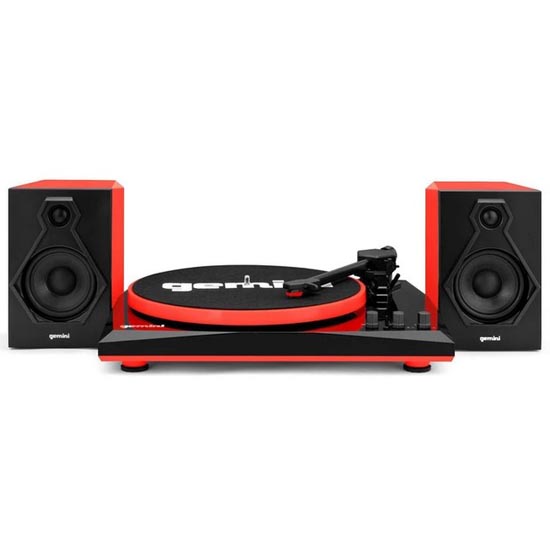 Gemini TT-900 Stereo Turntable System Black/Red