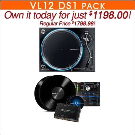 Denon VL12 Prime Turntable w/ DS1 Serato DJ DVS 