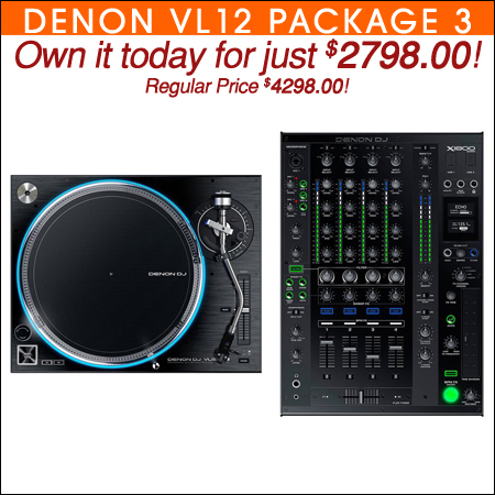 Denon VL12 Prime Turntables w/ X1800 Prime Mixer 